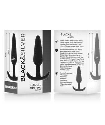 BLACKandSILVER - HANSEL PLUG ANAL SILICONA CON ASA PEQUEÑO