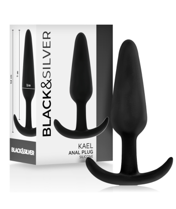 BLACKandSILVER - KAEL PLUG ANAL SILICONA CON ASA MEDIANO