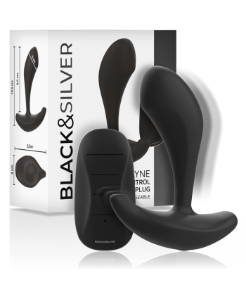 BLACKandSILVER - DWAYNE PLUG ANAL SILICONA CONTROL REMOTO