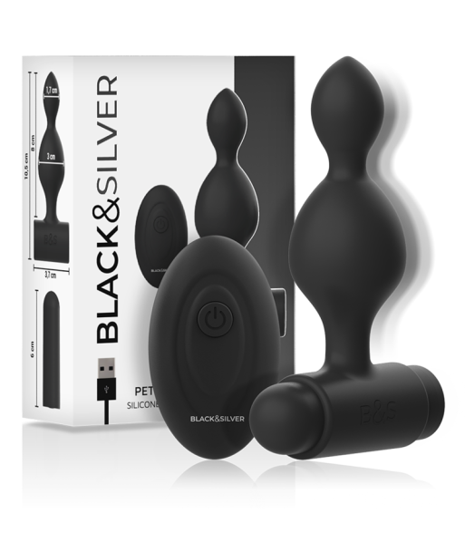 BLACKandSILVER - TUCKER PEQUEÑO PLUG ANAL SILICONA CONTROL REMOTO