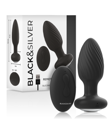 BLACKandSILVER - WELLS PLUG ROTADOR ANAL SILICONA CONTROL REMOTO