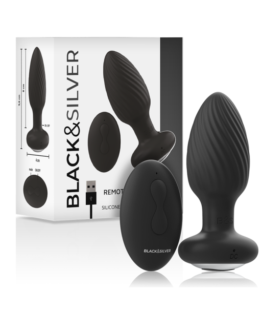 BLACKandSILVER - WELLS PLUG ROTADOR ANAL SILICONA CONTROL REMOTO BLACKandSILVER - WELLS PLUG ROTADOR ANAL SILICONA CONTROL REMOTO