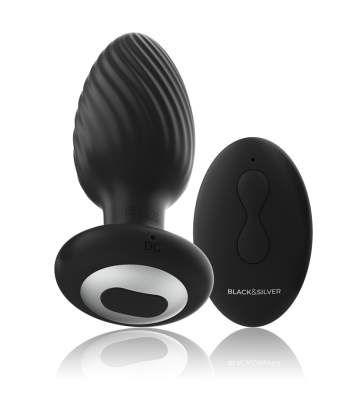 BLACKandSILVER - WELLS PLUG ROTADOR ANAL SILICONA CONTROL REMOTO