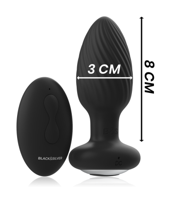 BLACKandSILVER - WELLS PLUG ROTADOR ANAL SILICONA CONTROL REMOTO