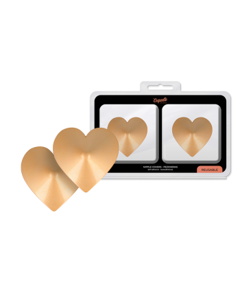 COQUETTE CHIC DESIRE - CUBRE PEZONES METAL CORAZONES DORADOS