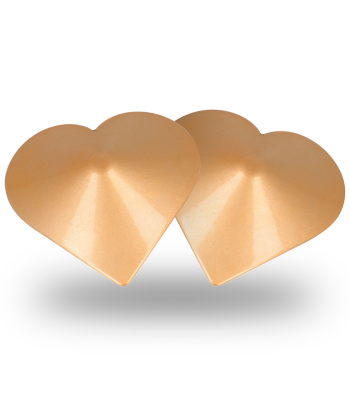 COQUETTE CHIC DESIRE - CUBRE PEZONES METAL CORAZONES DORADOS
