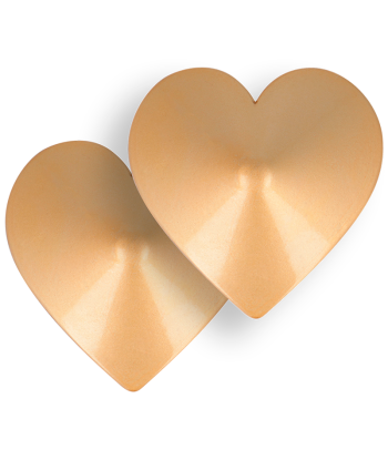 COQUETTE CHIC DESIRE - CUBRE PEZONES METAL CORAZONES DORADOS