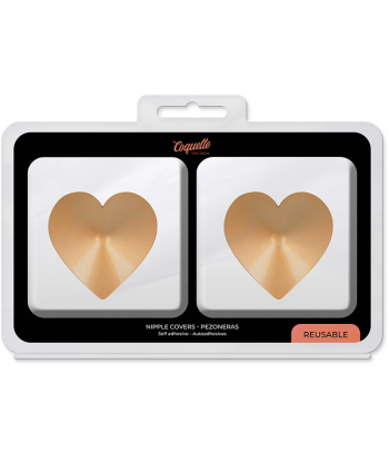 COQUETTE CHIC DESIRE - CUBRE PEZONES METAL CORAZONES DORADOS
