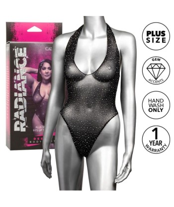 CALEXOTICS - RADIANCE BODY CON ESCOTE EN V PROFUNDO PEDRERÍA TALLA GRANDE