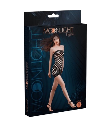 MOONLIGHT - MODELO 17 VESTIDO REJILLA NEGRO TALLA ÚNICA