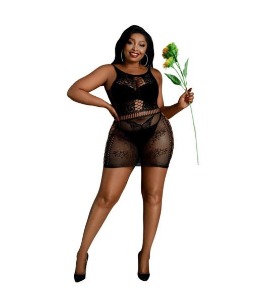 MOONLIGHT - MODELO 1 VESTIDO NEGRO TALLA ÚNICA - PLUS SIZE MOONLIGHT - MODELO 1 VESTIDO NEGRO TALLA ÚNICA - PLUS SIZE