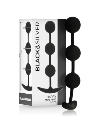 BLACKandSILVER - HARRY ROSARIO ANAL 3 ESFERAS SILICONA 14 CM