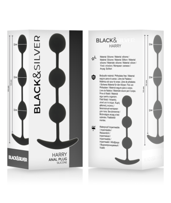 BLACKandSILVER - HARRY ROSARIO ANAL 3 ESFERAS SILICONA 14 CM
