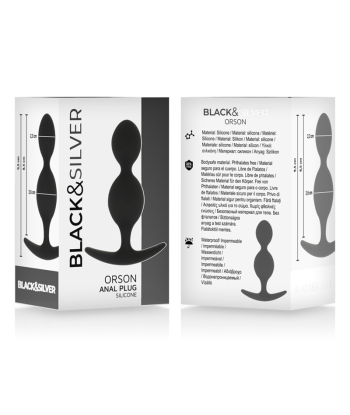 BLACKandSILVER - ORSON PLUG SILICONA 2 ONDAS ANALES 9 CM