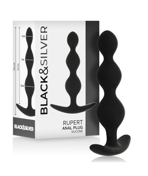 BLACKandSILVER - RUPERT CADENA BOLAS ANALES 10 CM BLACKandSILVER - RUPERT CADENA BOLAS ANALES 10 CM