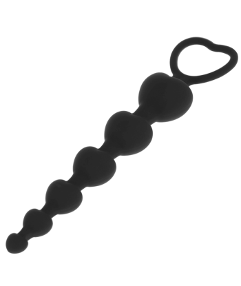 BLACKandSILVER - MILA CADENA ANAL DE CORAZONES 18 CM