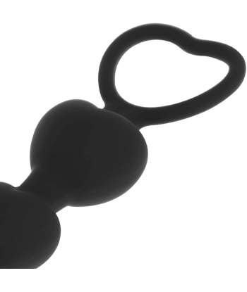 BLACKandSILVER - MILA CADENA ANAL DE CORAZONES 18 CM