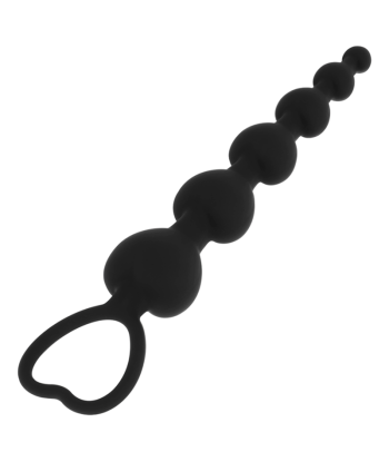BLACKandSILVER - MILA CADENA ANAL DE CORAZONES 18 CM