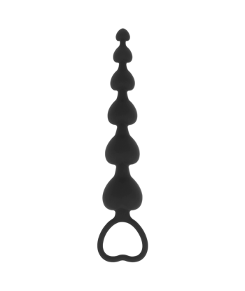 BLACKandSILVER - MILA CADENA ANAL DE CORAZONES 18 CM