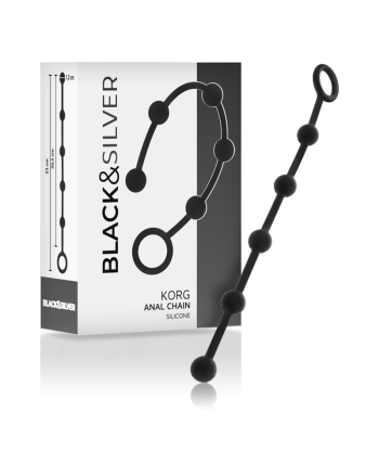 BLACKandSILVER - KORG ROSARIO ANAL INICIACION SILICONA 21 CM