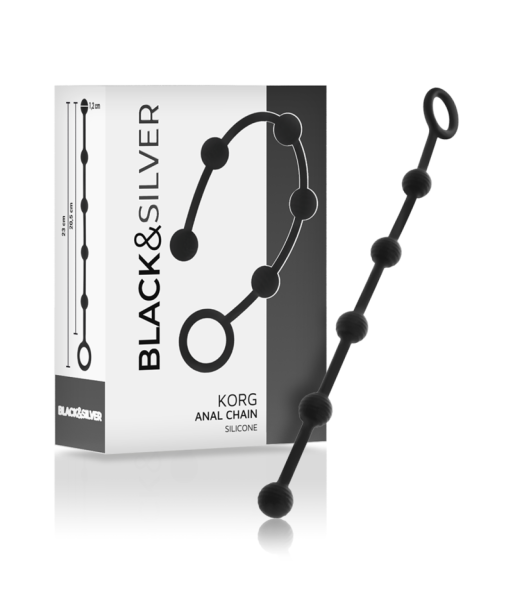BLACKandSILVER - KORG ROSARIO ANAL INICIACION SILICONA 21 CM BLACKandSILVER - KORG ROSARIO ANAL INICIACION SILICONA 21 CM