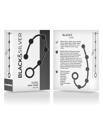 BLACKandSILVER - KORG ROSARIO ANAL INICIACION SILICONA 21 CM