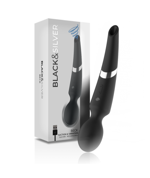 BLACKandSILVER - BECK WAND Y ONDAS ESTIMULADORAS 2 EN 1 SILICONA
