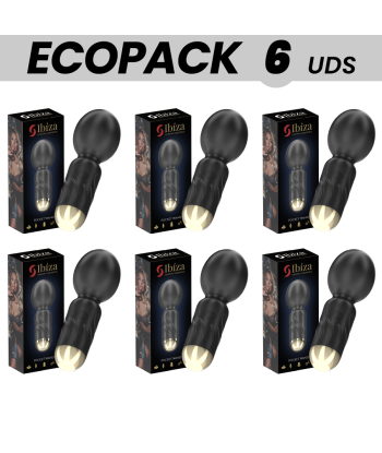 ECOPACKS 6 UDS - IBIZA VIBRADOR MASAJEADOR WAND DE BOLSILLO