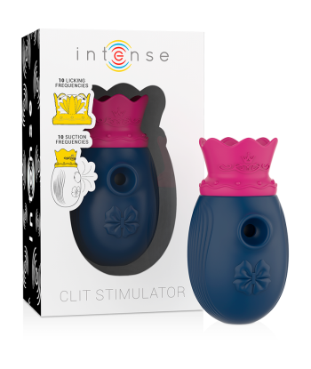 INTENSE - ESTIMULADOR CLÍTORIS 10 MODOS DE ONDAS ESTIMULADORAS Y LICKING - AZUL