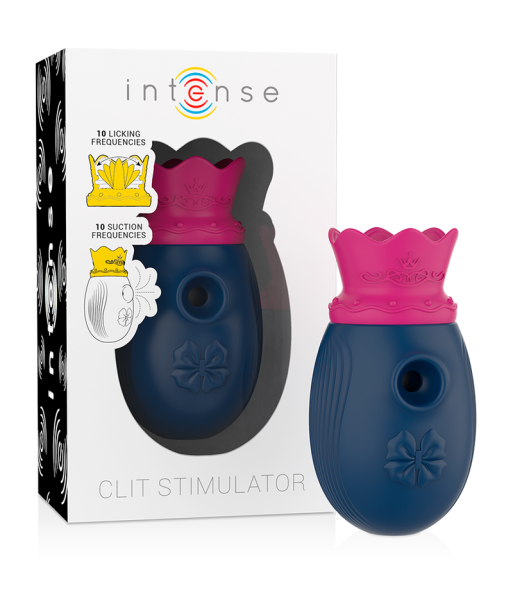 INTENSE - ESTIMULADOR CLÍTORIS 10 MODOS DE ONDAS ESTIMULADORAS Y LICKING - AZUL