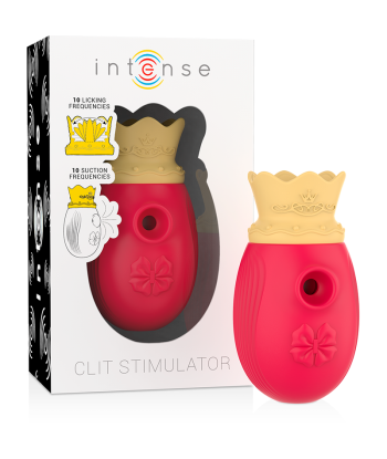 INTENSE - ESTIMULADOR CLÍTORIS 10 MODOS DE ONDAS ESTIMULADORAS Y LICKING - ROJO
