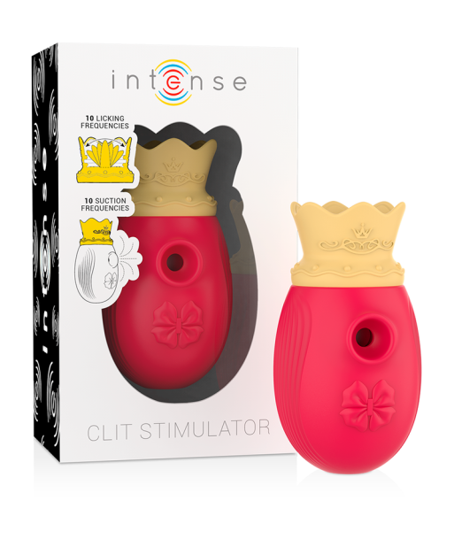 INTENSE - ESTIMULADOR CLÍTORIS 10 MODOS DE ONDAS ESTIMULADORAS Y LICKING - ROJO