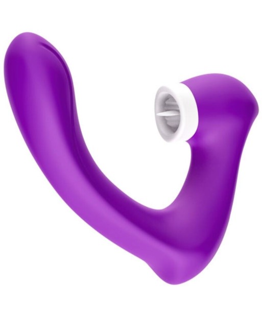 ARMONY - SECRETKISS ESTIMULADOR CON LENGUA CLITORIS and VIBRADOR CURVO VIOLETA
