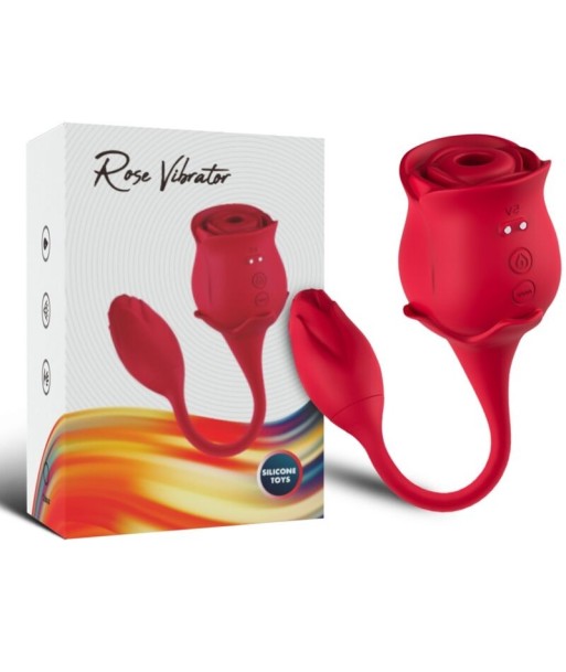 ARMONY - ROSA ONDAS ESTIMULADORAS DE CLÍTORIS and VIBRADOR 10 MODOS ROJO