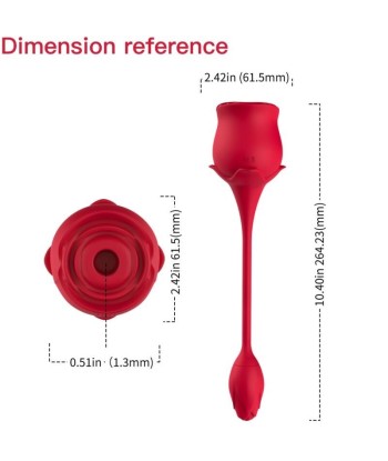 ARMONY - ROSA ONDAS ESTIMULADORAS DE CLÍTORIS and VIBRADOR 10 MODOS ROJO