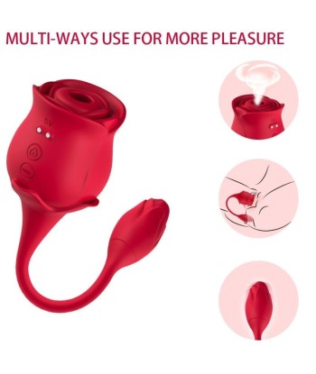 ARMONY - ROSA ONDAS ESTIMULADORAS DE CLÍTORIS and VIBRADOR 10 MODOS ROJO