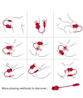 ARMONY - ROSELIP ESTIMULADOR CLITORIS CON LENGUA 10 MODOS and VIBRADOR ROJO