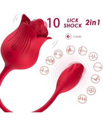 ARMONY - ROSA VIBRADOR ESTIMULADOR CLÍTORIS CON COLA 10 MODOS ROJO