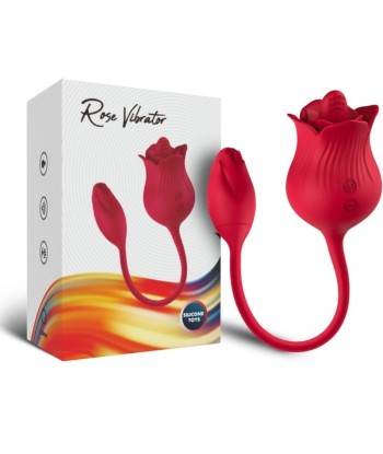 ARMONY - ROSA VIBRADOR ESTIMULADOR CLÍTORIS CON COLA 10 MODOS ROJO