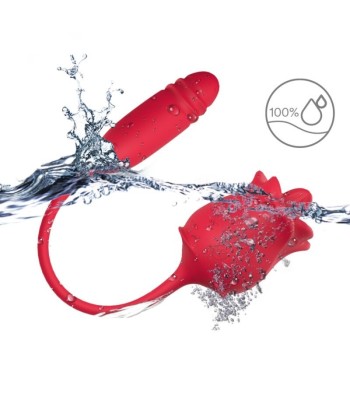 ARMONY - ROSA 3 EN 1, ESTIMULADOR, ONDAS ESTIMULADORAS Y UPandDOWN CON COLA ROJO