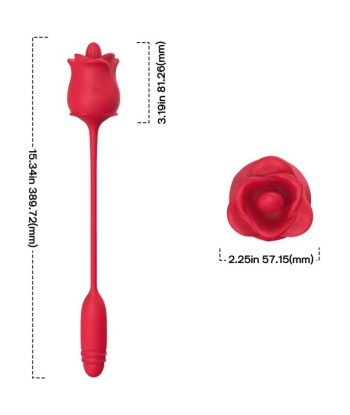 ARMONY - ROSA 3 EN 1, ESTIMULADOR, ONDAS ESTIMULADORAS Y UPandDOWN CON COLA ROJO