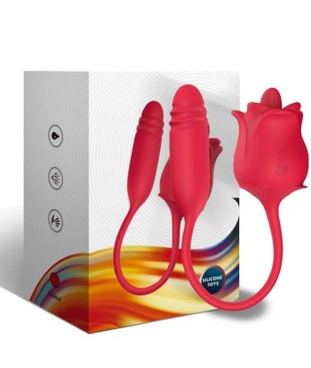 ARMONY - ROSA 3 EN 1, ESTIMULADOR, ONDAS ESTIMULADORAS Y UPandDOWN CON COLA ROJO