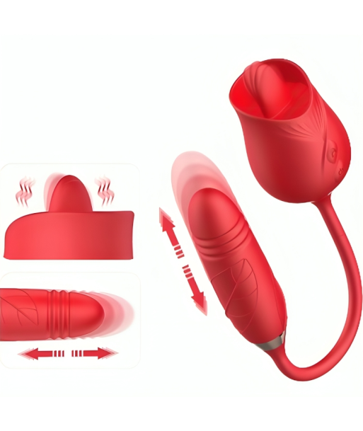 ARMONY - DELIGHT FLOWER VIBRADOR and THRUSTING CON LENGUA ROJO