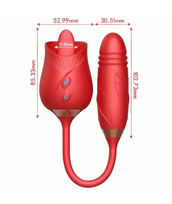 ARMONY - DELIGHT FLOWER VIBRADOR and THRUSTING CON LENGUA ROJO
