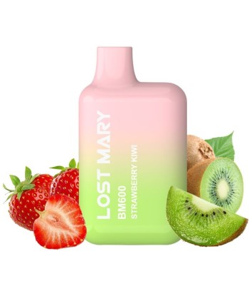 LOST MARY - (PACK PROFESIONAL EXPOSITOR - 10 UNIDADES) BM600 VAPER NICOTINA 2 DESECHABLE SABOR FRESA KIWI