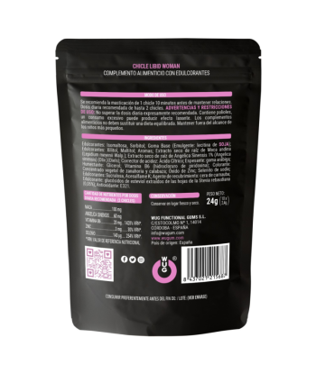 Chicle LIBID WOMAN – Chicle funcional con Maca, Ginseng Femenino y Zinc para potenciar la vitalidad femenina