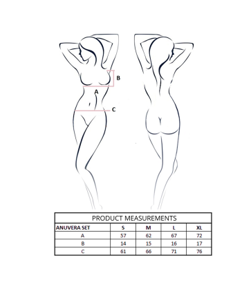 PASSION - ANUVERA SET SUJETADOR TANGA NEGRO S-M