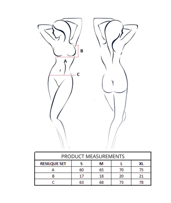 PASSION - RESILQUE SET SUJETADOR TANGA BLANCO S-M