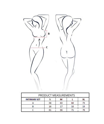 PASSION - INTIMARI SET SUJETADOR BRAGAS NEGRO L-XL