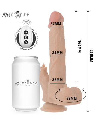 MR INTENSE - REDFORD REALÍSTICO MULTIFUNCIÓN CON VIBRACIÓN, ROTACION Y UP AND DOWN CONTROL REMOTO 23 CM -O- 3.5 CM